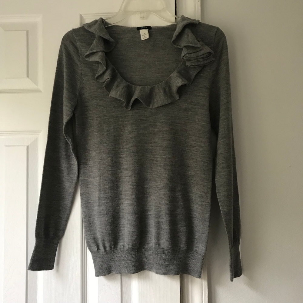 J. Crew Sweater with Ruffle Collar